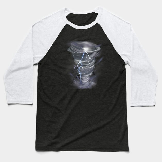 Tornado Storm Chaser Baseball T-Shirt by Happy Art Designs